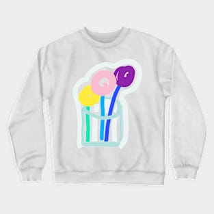 FAT FLOWERS IN VASE Crewneck Sweatshirt